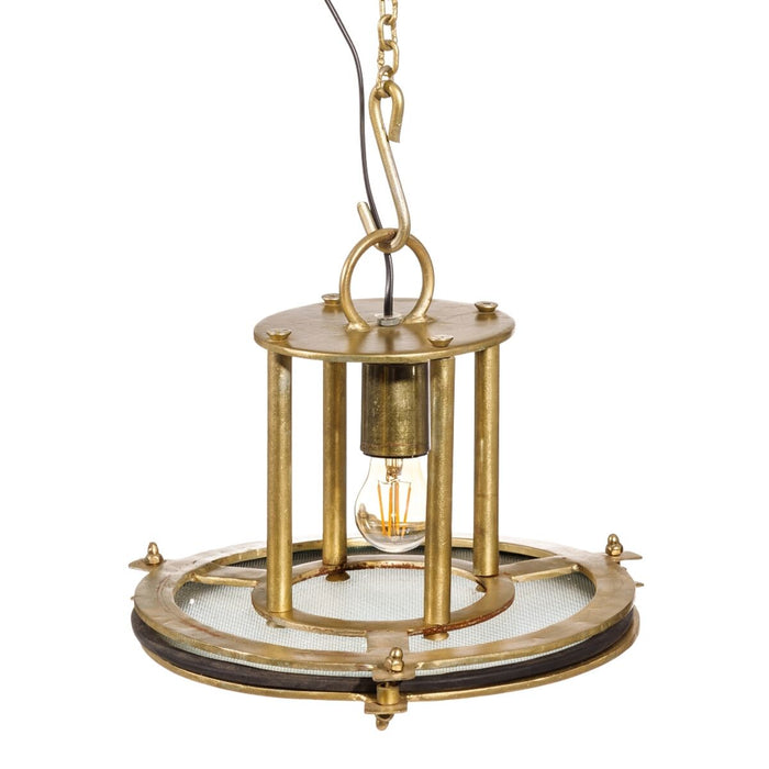 Lustră Bronz Geam Fier 40 W 240 V 67 x 67 x 35 cm
