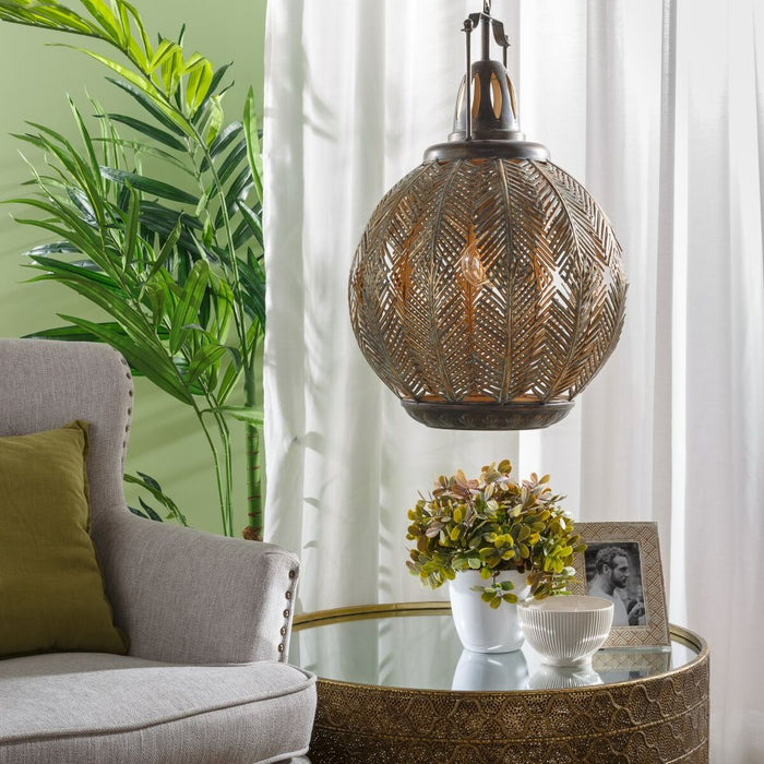 Lustră Frunze Auriu* Metal 45 x 45 x 70 cm