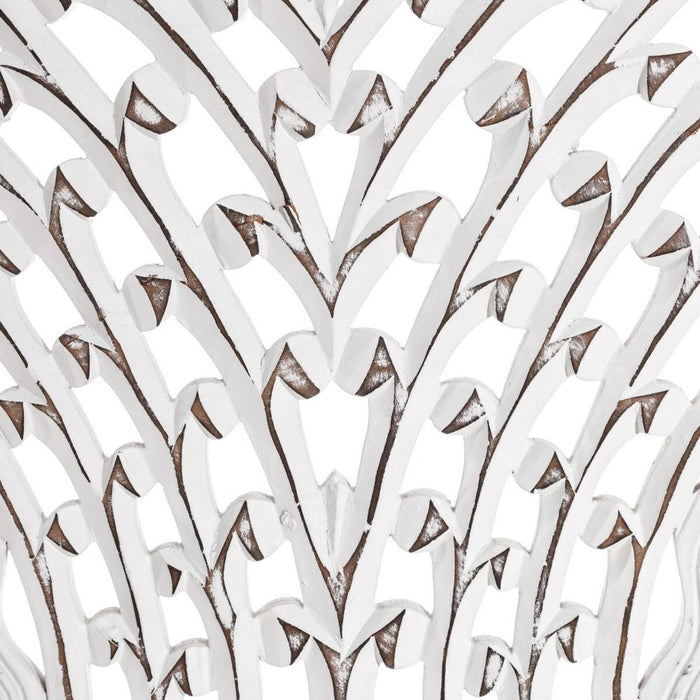 Oglindă de perete 90 x 1,5 x 90 cm Alb Lemn MDF