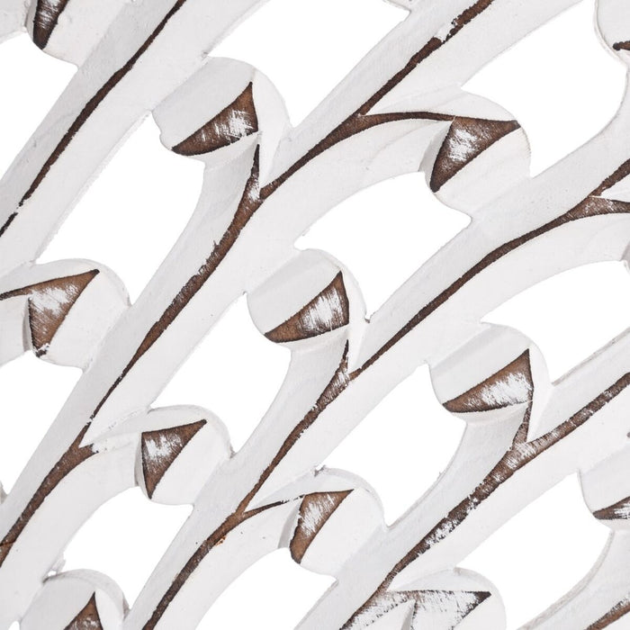 Oglindă de perete 90 x 1,5 x 90 cm Alb Lemn MDF