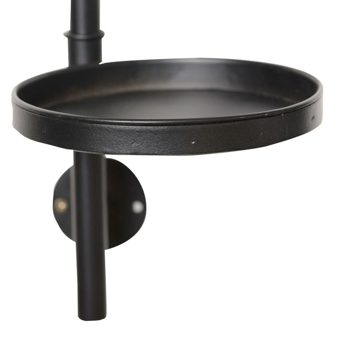 Oglindă de perete 22 x 20 x 60 cm Geam Negru Metal