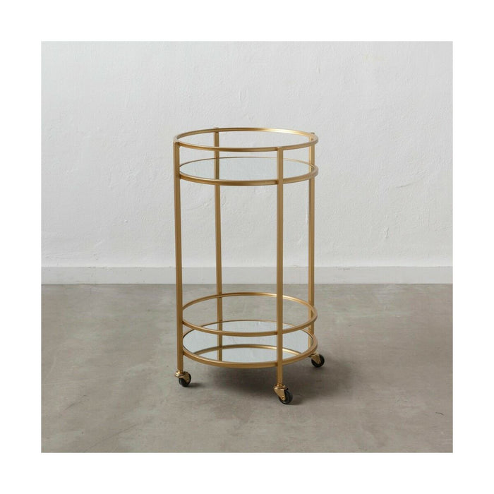 Coș de Bucătărie 43 x 43 x 70 cm Oglindă Auriu* Metal