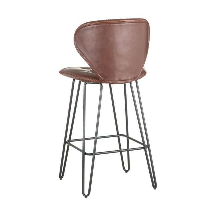 Taburet 45 x 48,5 x 95 cm Metal Cămilă Piele Sintetică