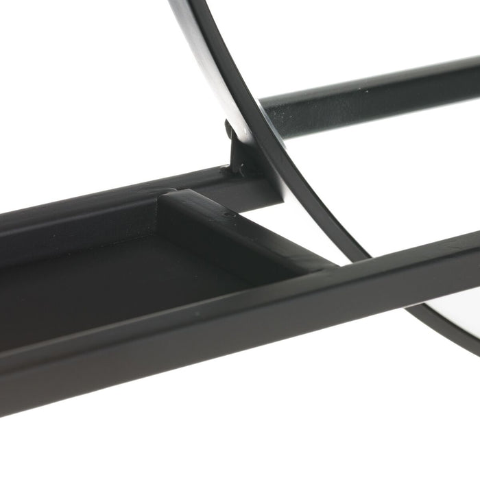 Oglindă de perete 120 x 10 x 70 cm Geam Negru Metal