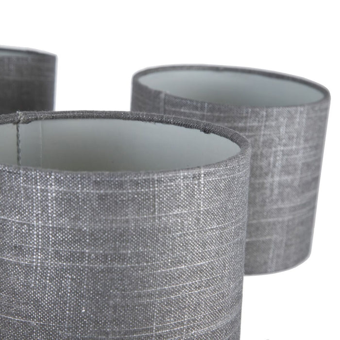 Lustră Negru Argintiu Lin Metal Fier 220-240 V 52 x 52 x 45 cm