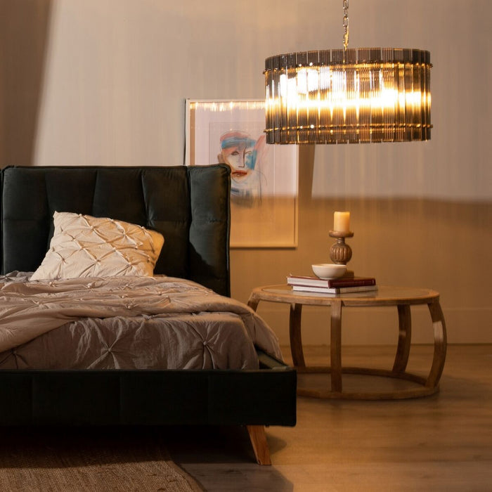 Lustră 76 x 76 x 39 cm Geam Metal Argintiu