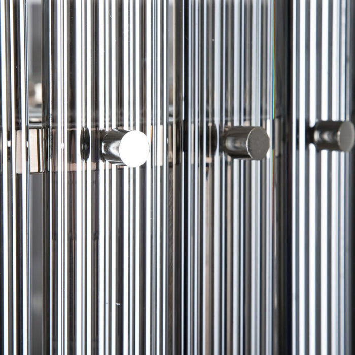 Lustră 76 x 76 x 39 cm Geam Metal Argintiu