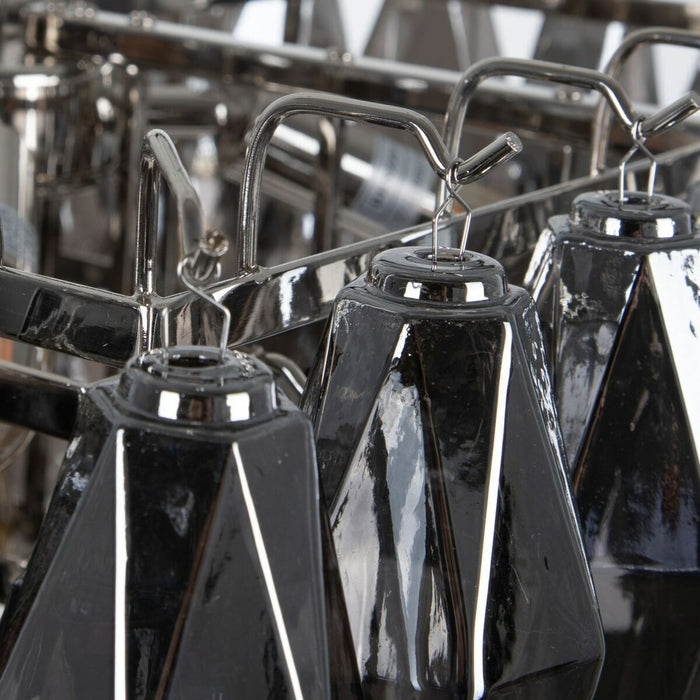 Lustră 58 x 58 x 44 cm Geam Metal Argintiu