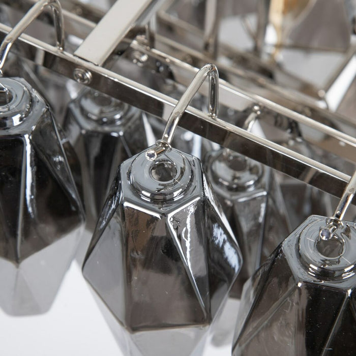 Lustră 58 x 58 x 44 cm Geam Metal Argintiu