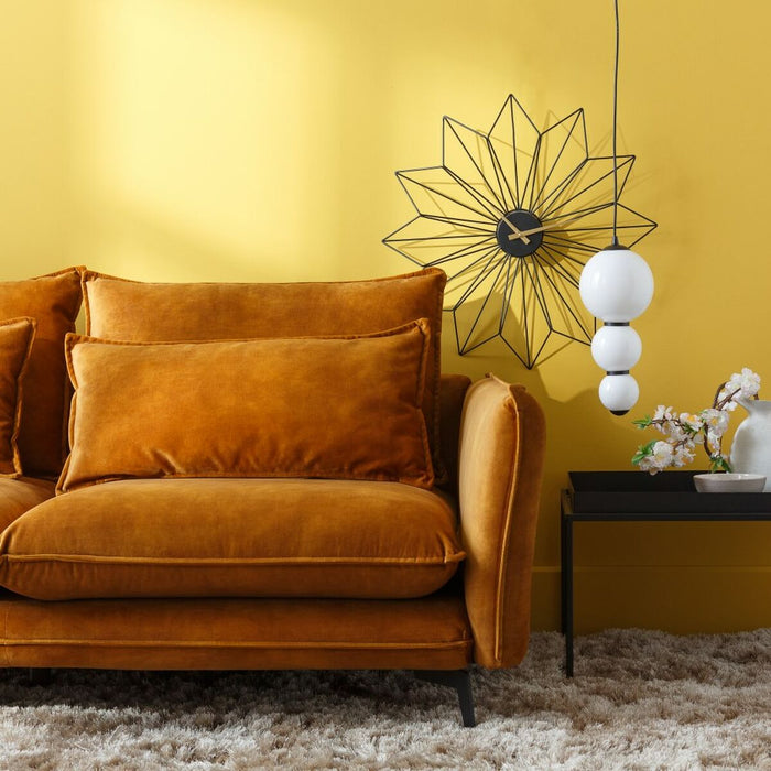 Lustră Geam Negru Metal 15 x 15 x 37 cm