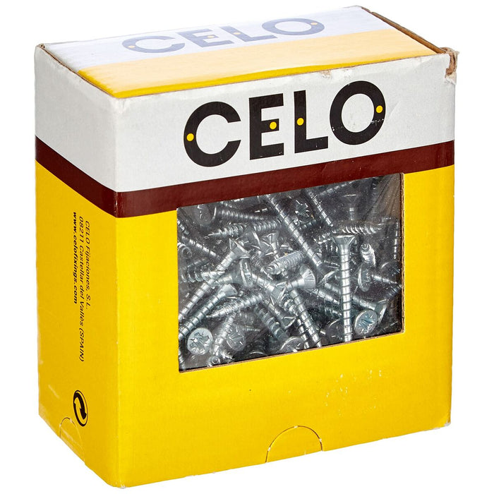 Cutie cu șuruburi CELO Vlox 200 Unități Placat cu zinc (3,5 x 30 mm) (30 mm)
