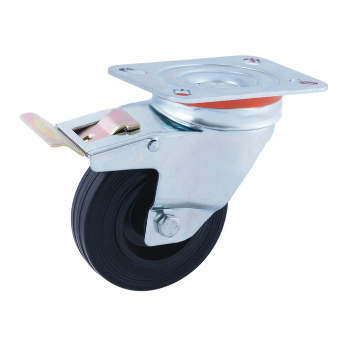 Rueda Afo CR29467 Cu frâne Baza pivotantă Ø 80 mm Cauciuc din latex