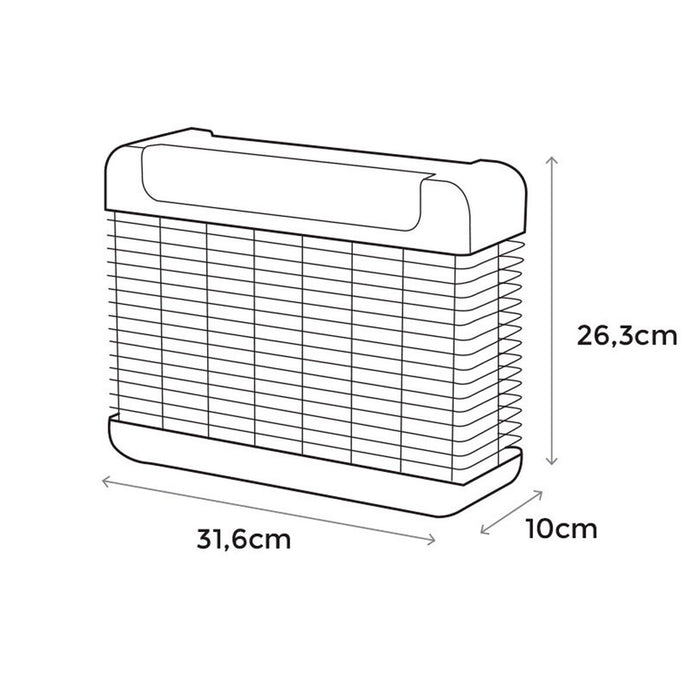 Dispozitiv electric antiinsecte EDM Profesionist Negru 10 W (31,6 x 10 x 26,3 cm)