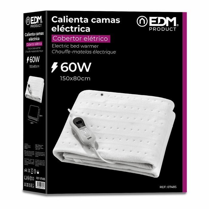 Pătura electrică EDM 07485 60 W 150 x 80 cm