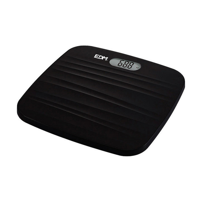Cântar Digital de Baie EDM Negru polipropilenă 180 kg (26 x 26 x 2 cm)