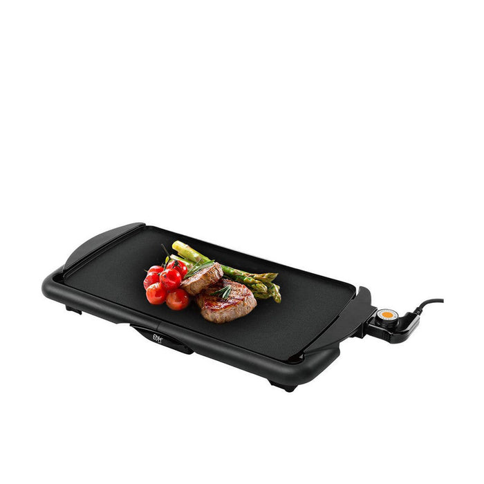 Plită Grill cu Suprafață Netedă EDM Negru 2000 W