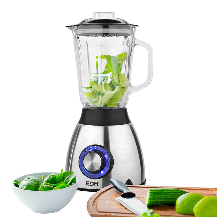 Mixer cu Pahar EDM Negru 550 W 1,5 L