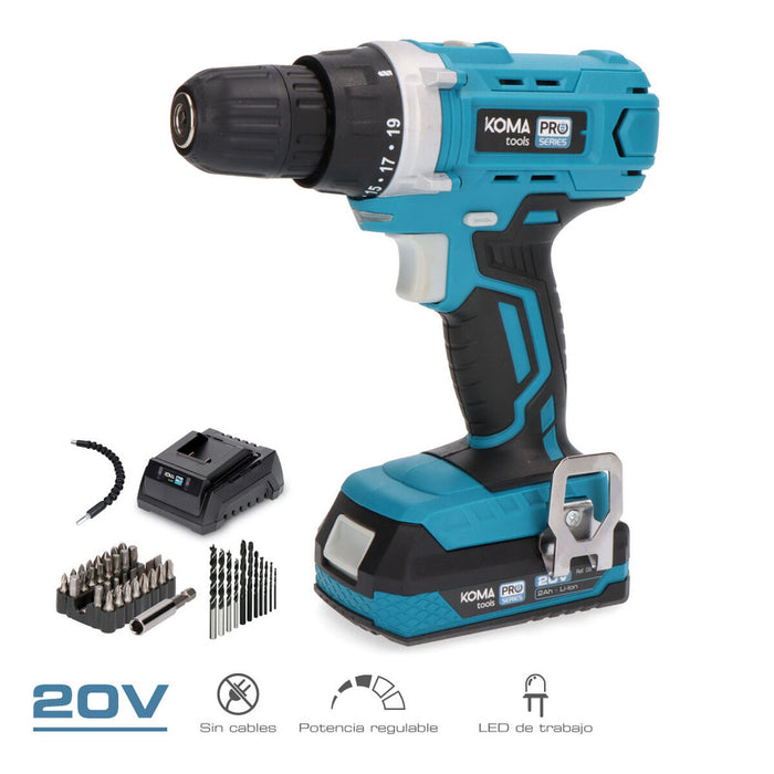 Set burghiu și accesorii Koma Tools Pro Series Șurubelniță 40 Piese