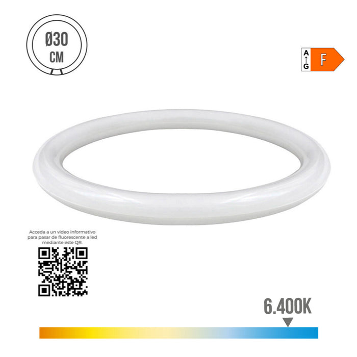 Tub LED EDM Circular G10Q F 18 W 2100 Lm Ø 30 cm (6400 K)