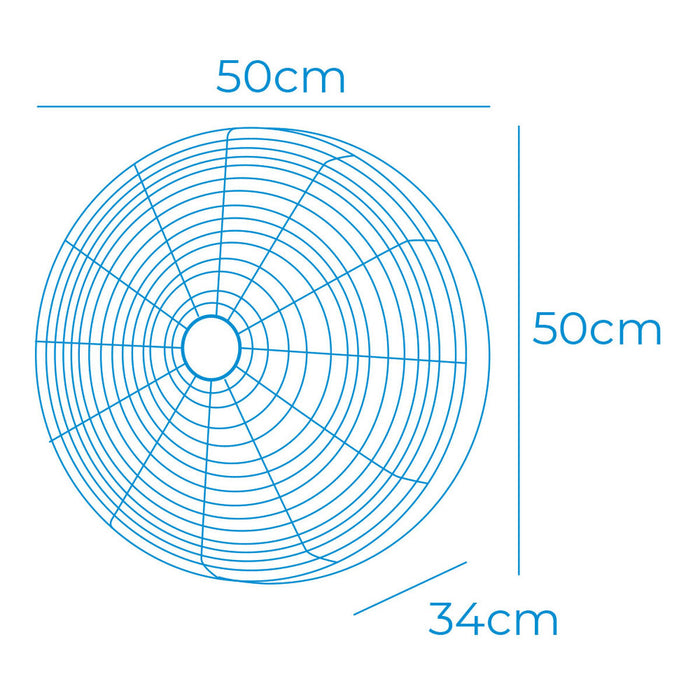 Ventilator de Perete EDM 33521 Negru 100 W Ø 45 cm