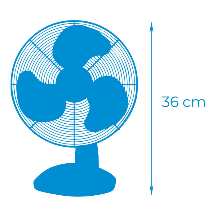 Ventilator de Masă EDM Alb 25 W Ø 23 x 36 cm