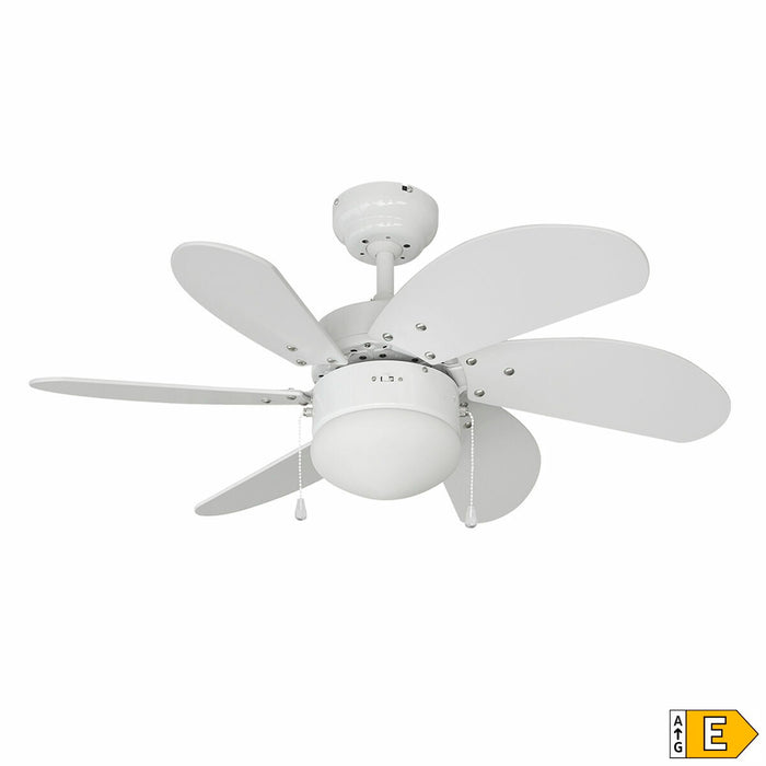 Ventilator de Tavan cu Lumină EDM 33985 Aral Alb 50 W