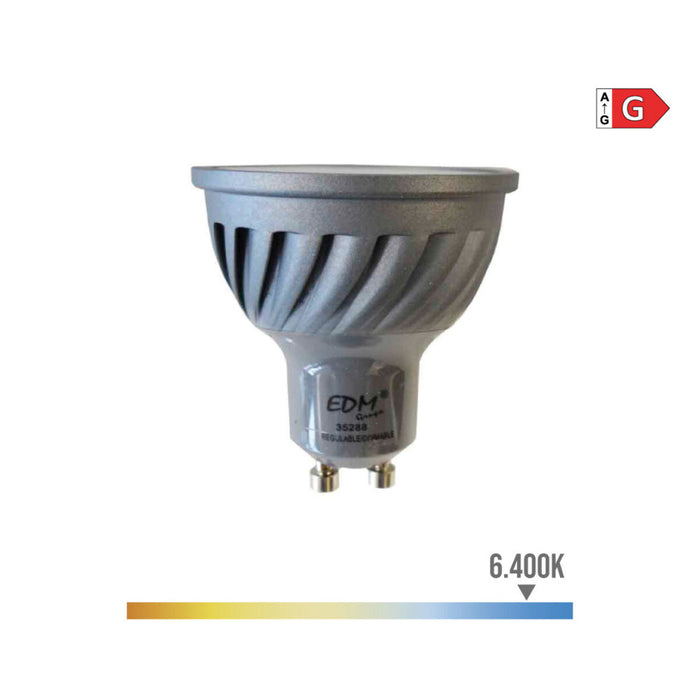 Bec LED EDM Reglabil/ă G 6 W GU10 480 Lm Ø 5 x 5,5 cm (6400 K)