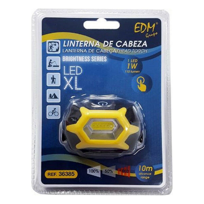 Lanternă LED pentru Cap EDM XL Galben 1 W 120 Lm