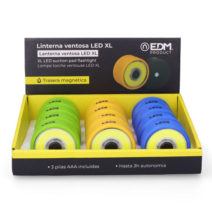 Lanternă LED EDM Cob Ventuză Magnetic 2 W 80 Lm