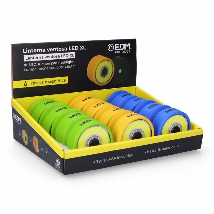 Lanternă LED EDM Cob Ventuză Magnetic 2 W 80 Lm