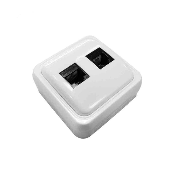 Priză de telefon și ADSL EDM Onsen Alb Suprafață
