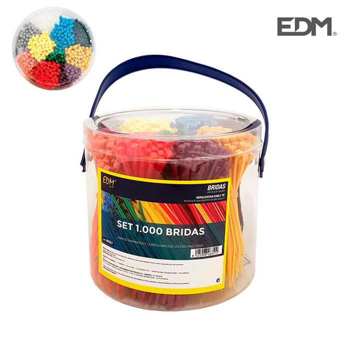 Bridă Nailon EDM 1000 Unidades Multicolor