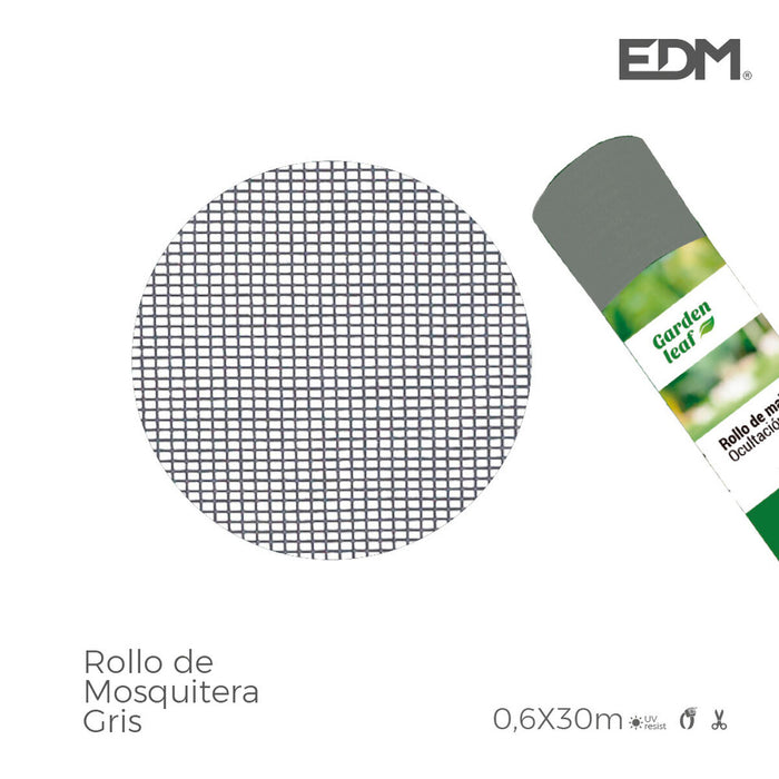 Plasă antițânțari EDM Rulă Gri Fibră de Sticlă 0,6 x 30 m