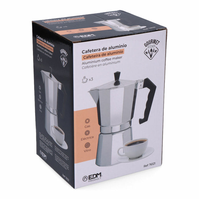 Cafetieră Italiană EDM   Aluminiu 3 Hrníčky