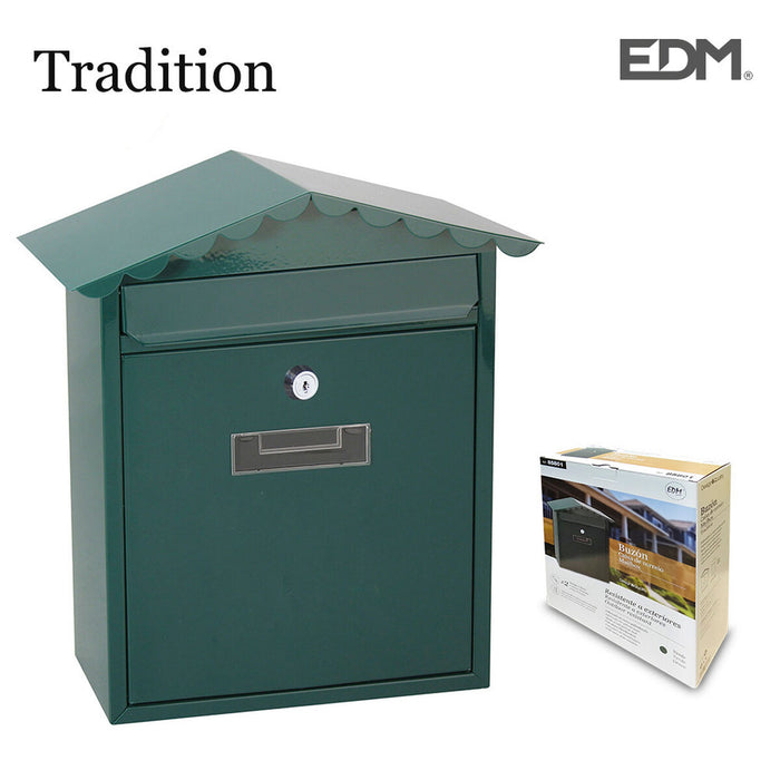 Cutie de scrisori EDM Tradition Oțel Verde (26 x 9 x 35,5 cm)