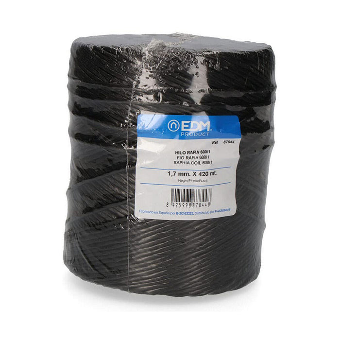 Mosor de bumbac EDM 600/1 Negru Rafie