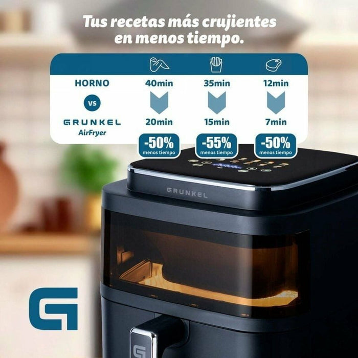 Friteuză cu Aer Grunkel Light Fryer 1400 W 6 L Negru