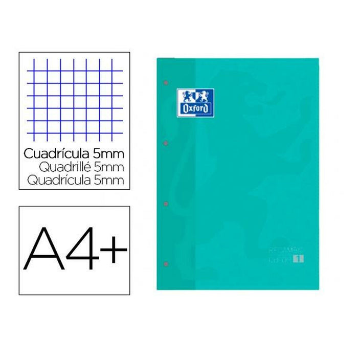Rezervă Oxford 400123680 Celeste 80 Frunze A4
