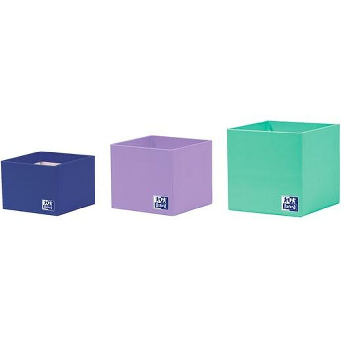 Set de cutii de depozitare, cu posibilitate de stivuire Oxford Carton (4 Unități) 3 Piese