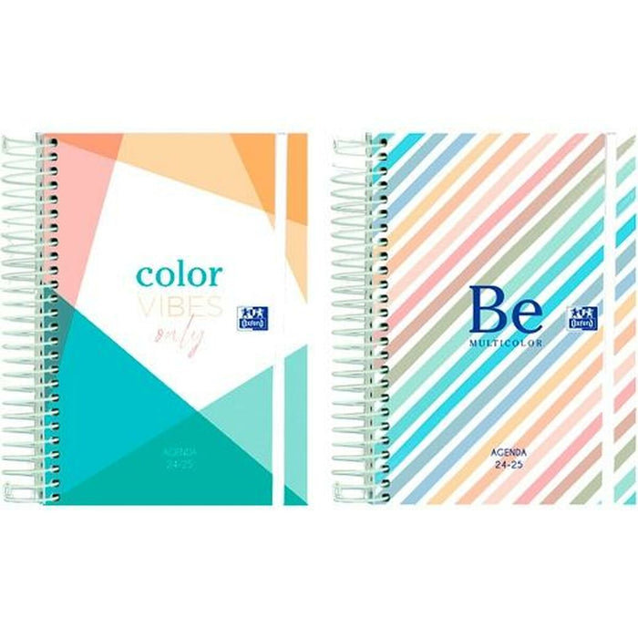 Agendă Oxford Colorbrlock 1/8 12 x 18 cm 2024-2025