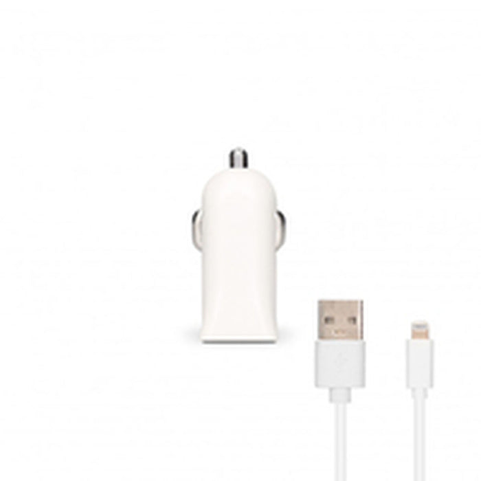 Încărcător USB pentru Mașină + Cablu Lightning MFi Contact Apple-compatible 2.1A