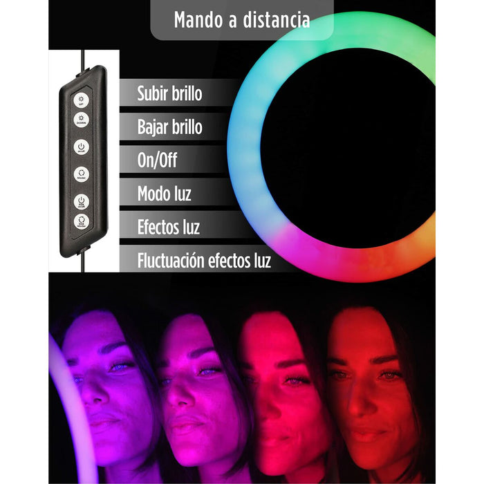 Ring-light reîncărcabil pentru Selfie KSIX Smartphone 12W