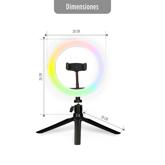 Ring-light reîncărcabil pentru Selfie KSIX Smartphone 12W