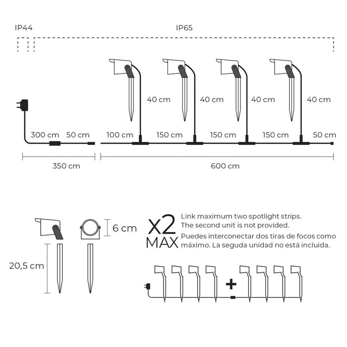 LED spotlight KSIX SmartLED Negru (3000K)