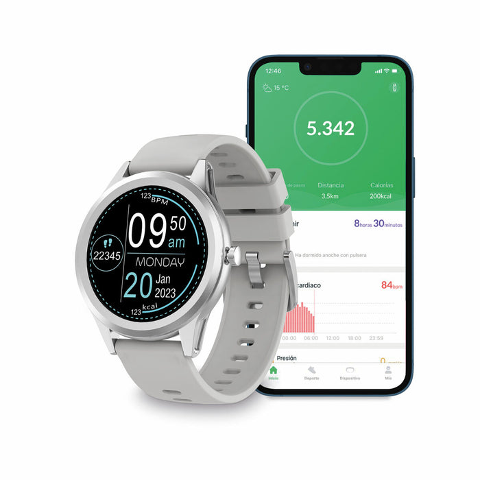 Smartwatch KSIX Globe Argintiu
