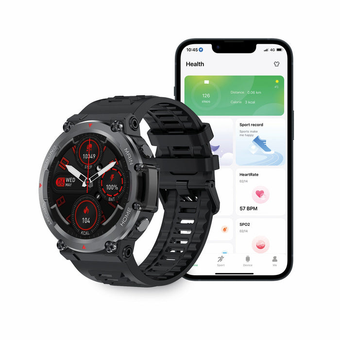 Smartwatch KSIX Oslo 1,5" Bluetooth 5.0 270 mAh Negru