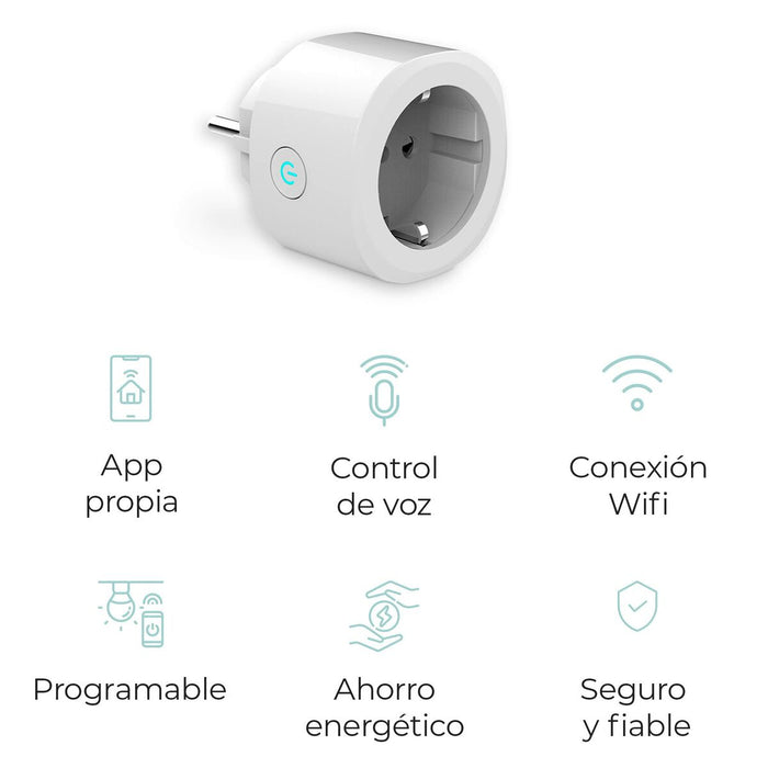 Priză Inteligentă KSIX Smart Energy Mini WIFI 250V Alb