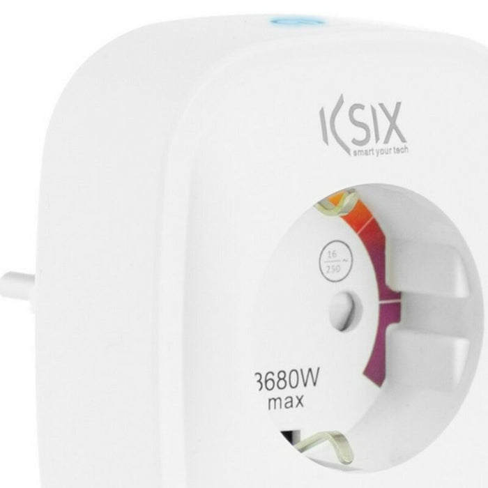 Priză Inteligentă KSIX Smart Energy Slim WIFI 250V Alb