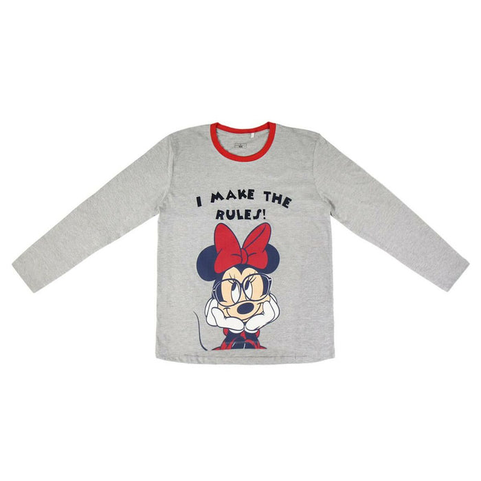 Pijama Minnie Mouse Femeie Gri (Adulți)