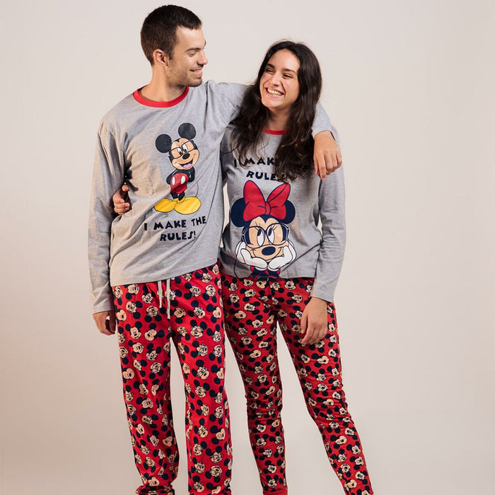 Pijama Minnie Mouse Femeie Gri (Adulți)